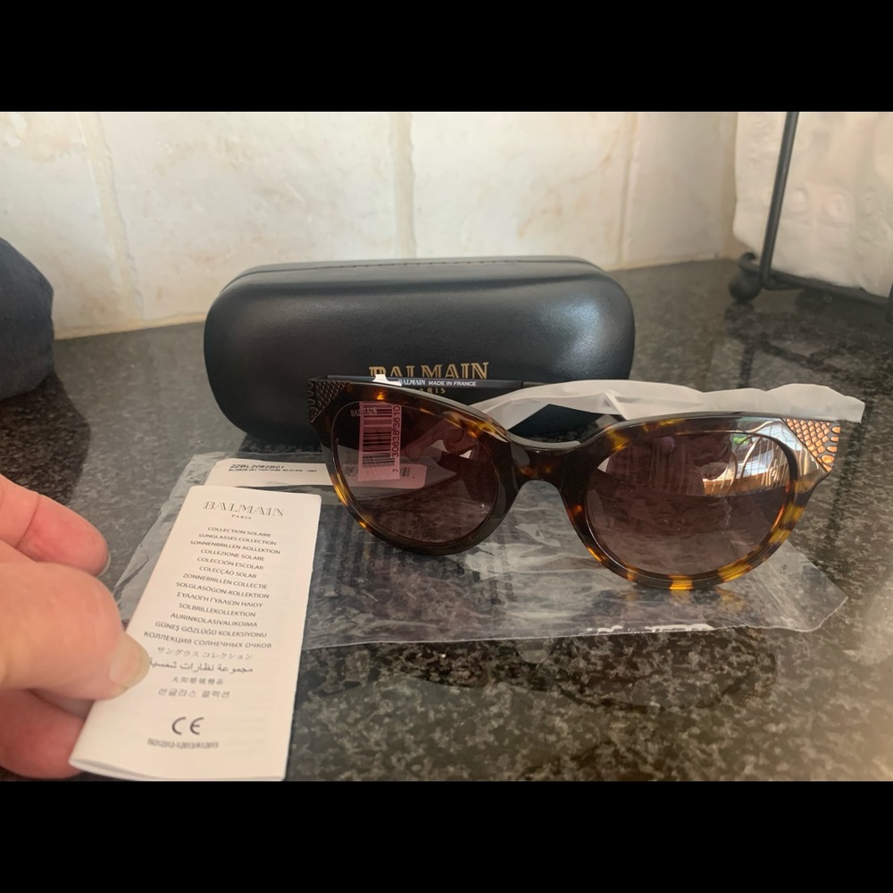BALMAN Sunglasses NWT, Tortoise , Made in France, includes case, ALL NEW